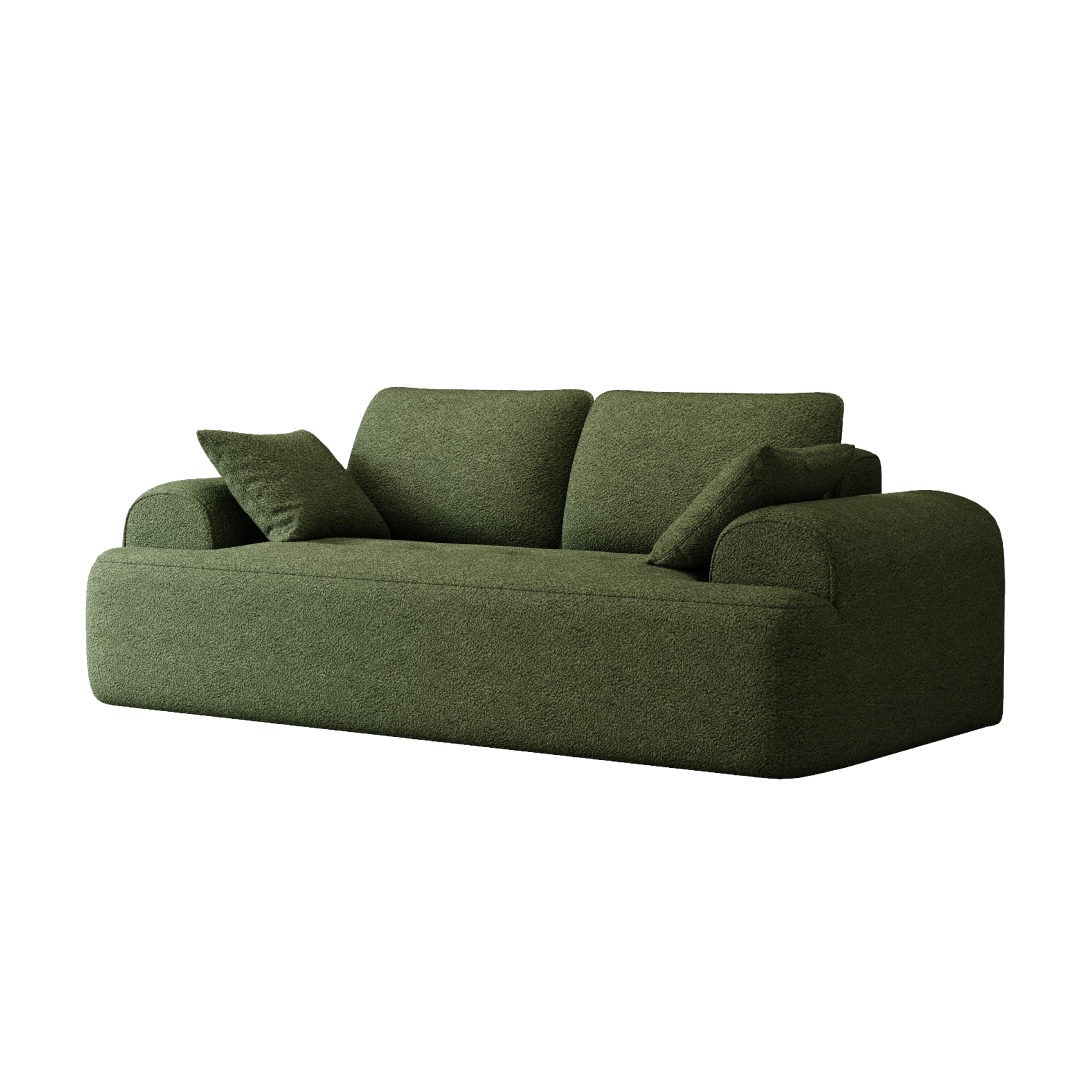 Sofá Cashew SMART SOFÁ – Sofá a Vácuo em Veludo Diamante 216cm com 4 Almofadas