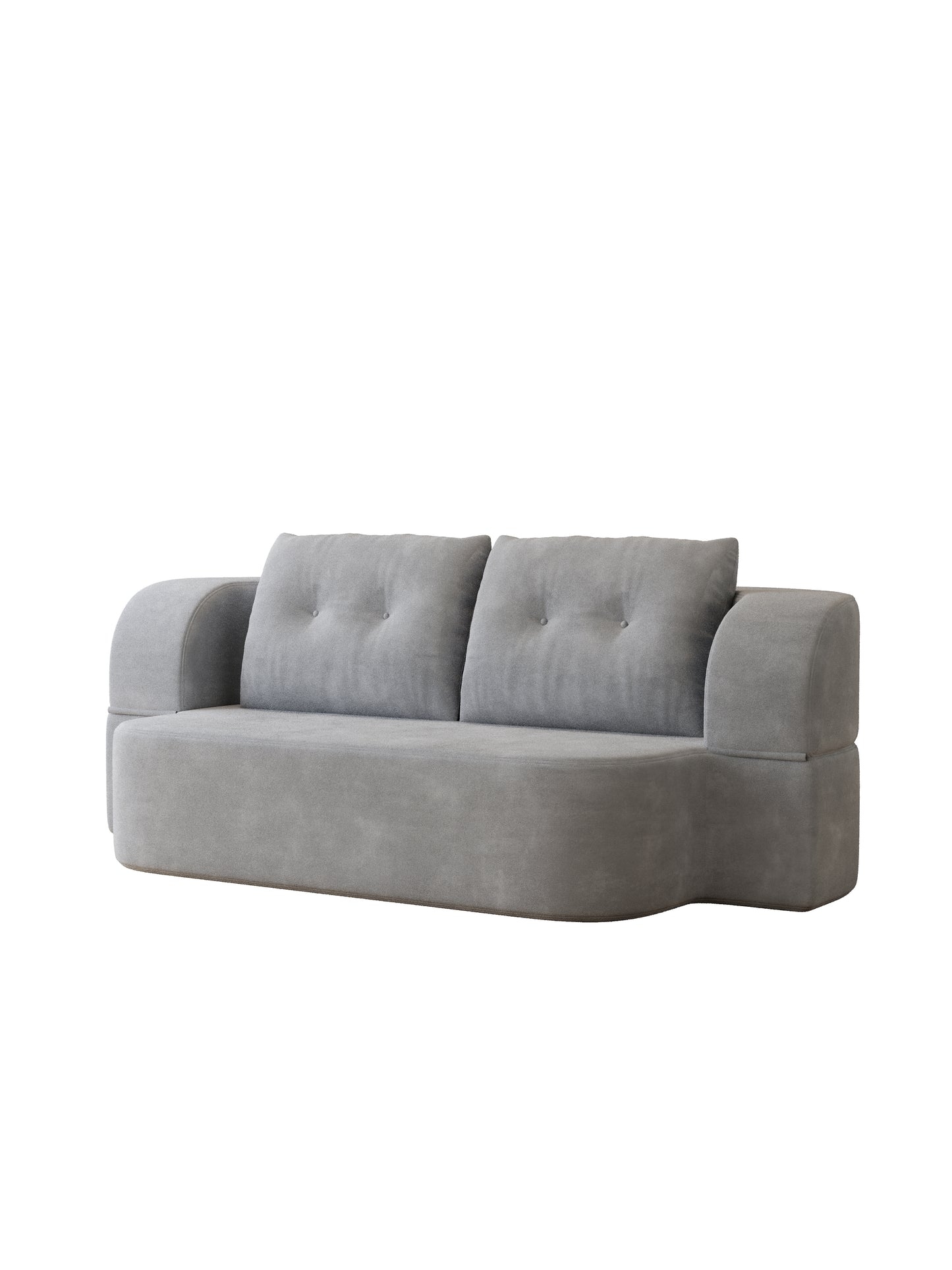 Sofá-Cama Casca de Ovo 200cm SMART SOFÁ - Sofá Embalado a Vácuo em Espuma de Alta Densidade com Tecido Chenille