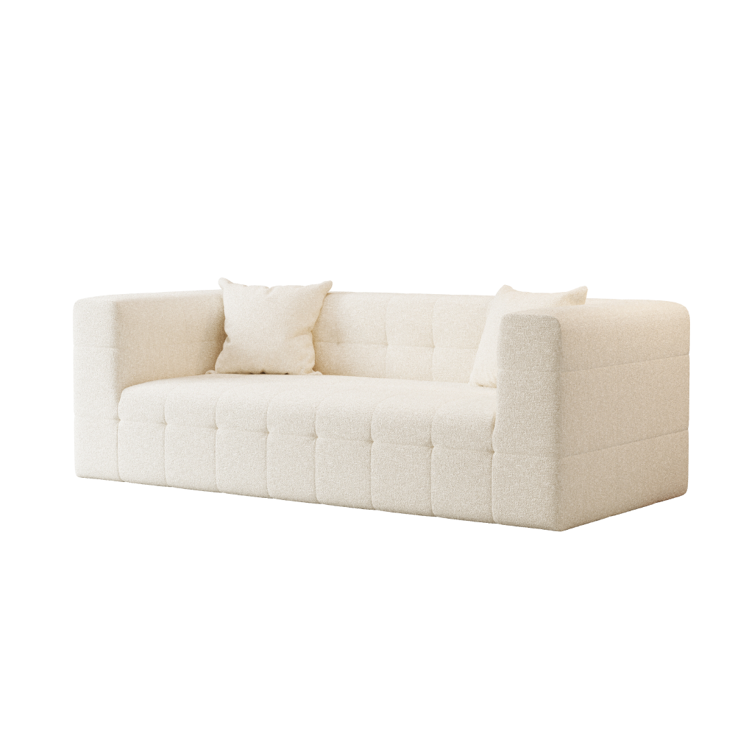 Sofá Blazer 204,5cm SMART SOFÁ - Sofá Embalado a Vácuo em Espuma de Alta Densidade com Tecido Chenille