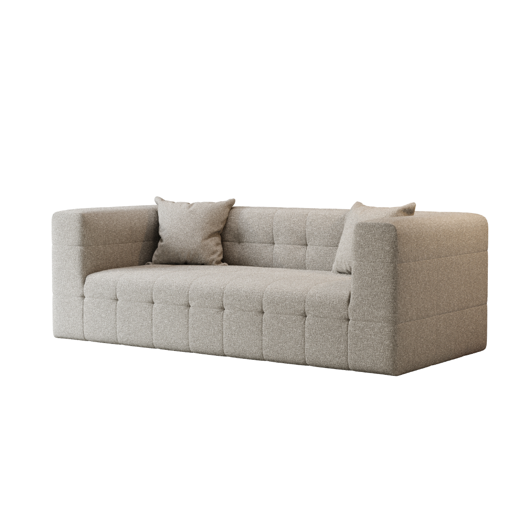 Sofá Blazer 204,5cm SMART SOFÁ - Sofá Embalado a Vácuo em Espuma de Alta Densidade com Tecido Chenille