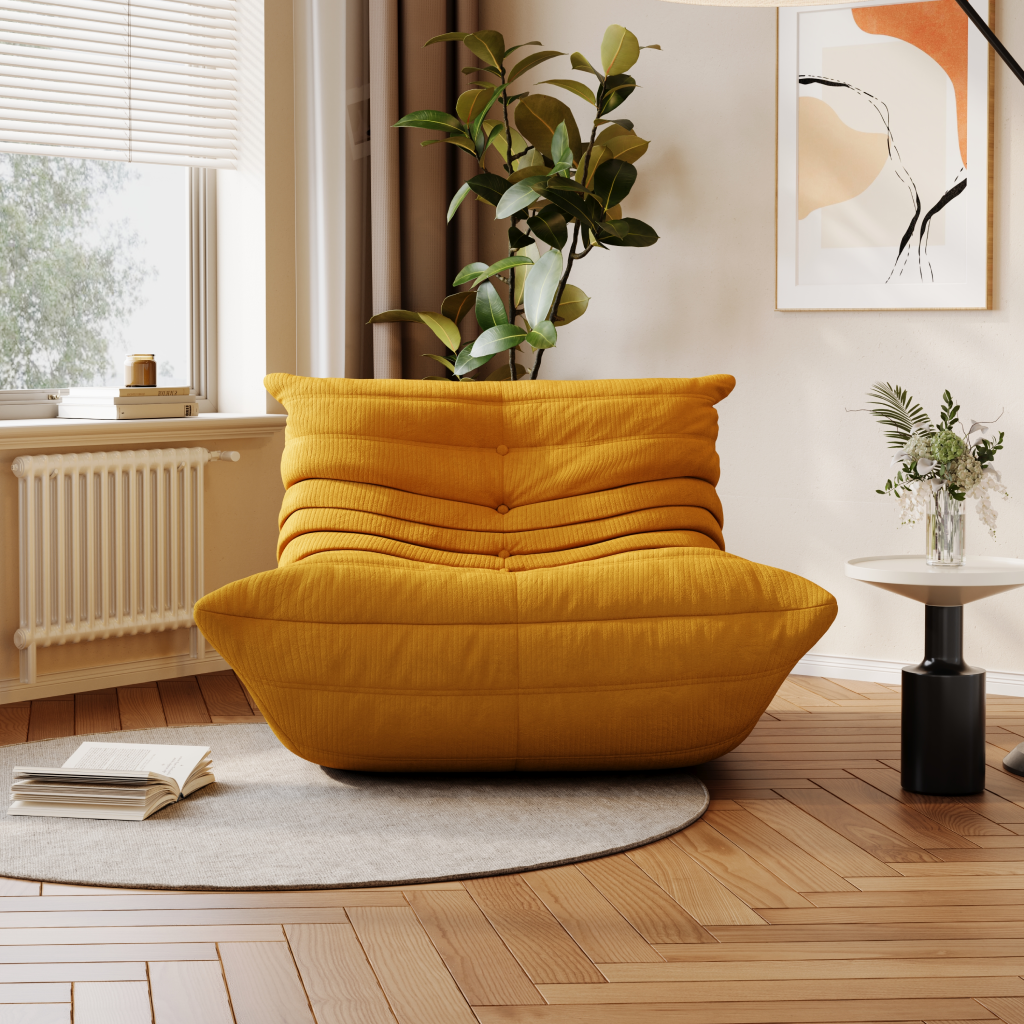 Sofá Caterpillar SMART SOFÁ - Sofá Embalado a Vácuo em Espuma e Tecido Veludo 90cm