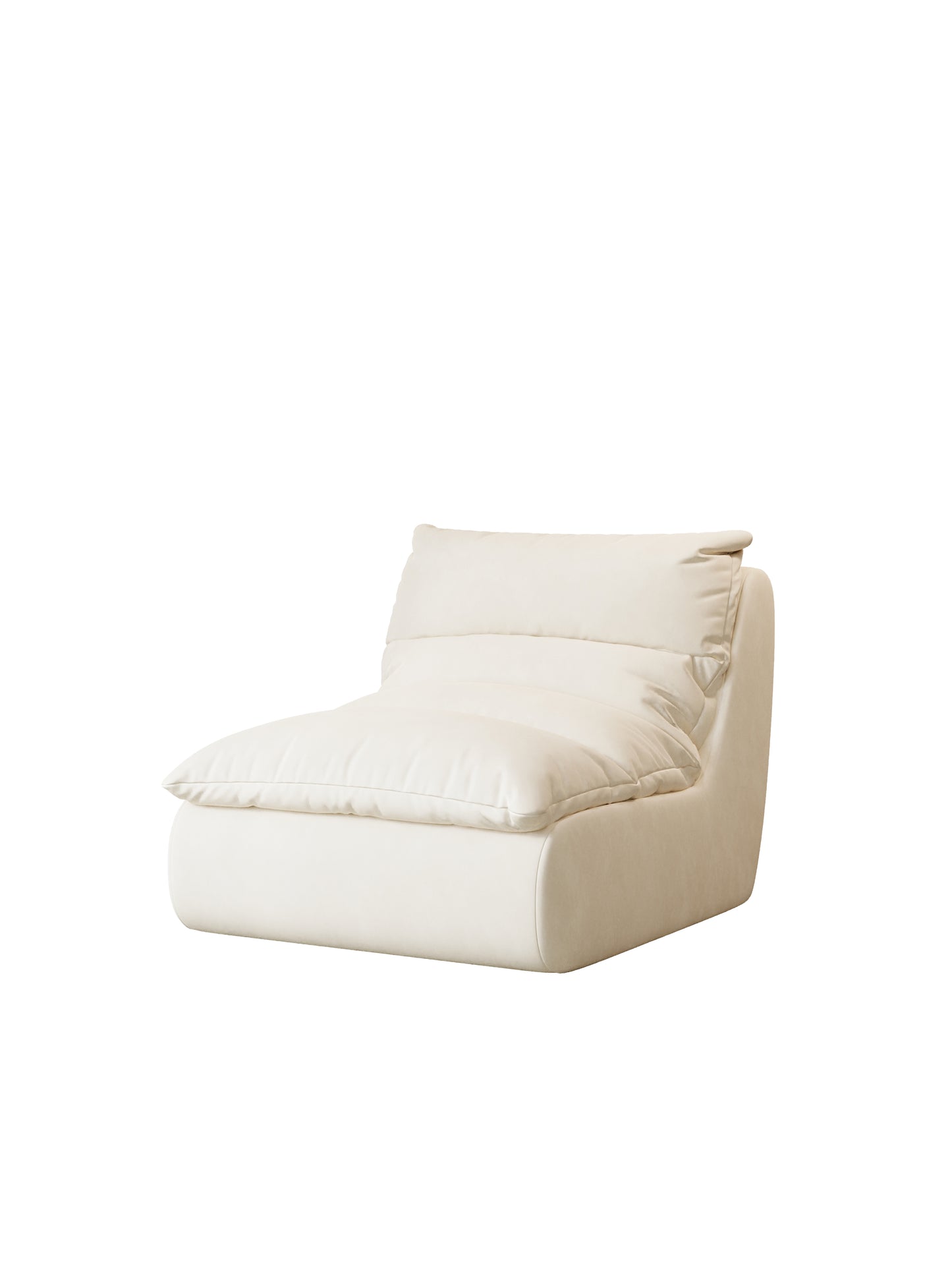 Poltrona Chiffon 81cm SMART SOFÁ - Poltrona Embalada a Vácuo em Espuma de Alta Densidade com Tecido Chenille