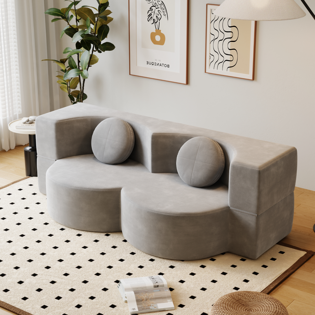 Sofá-Cama Amendoim 198cm SMART SOFÁ - Sofá Embalado a Vácuo em Espuma de Alta Densidade