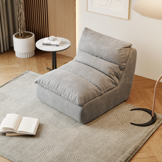 Poltrona Chiffon 81cm SMART SOFÁ - Poltrona Embalada a Vácuo em Espuma de Alta Densidade com Tecido Chenille