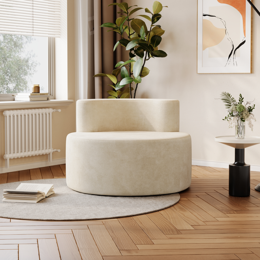 Sofá Cashew SMART SOFÁ - Sofá Embalado a Vácuo em Tecido Veludo Diamante 100cm