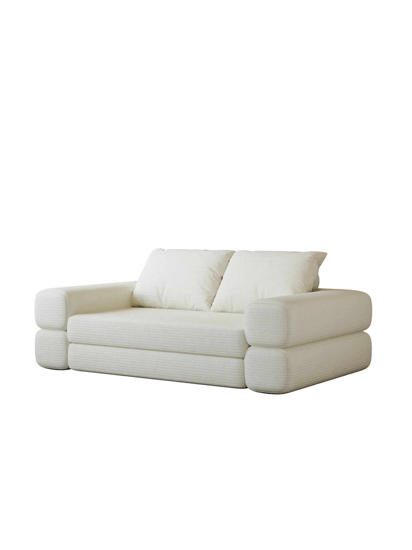 Sofá-Cama Dobrável Comprimido 234,5cm SMART SOFÁ - Sofá Embalado a Vácuo em Espuma de Alta Densidade com Tecido Chenille