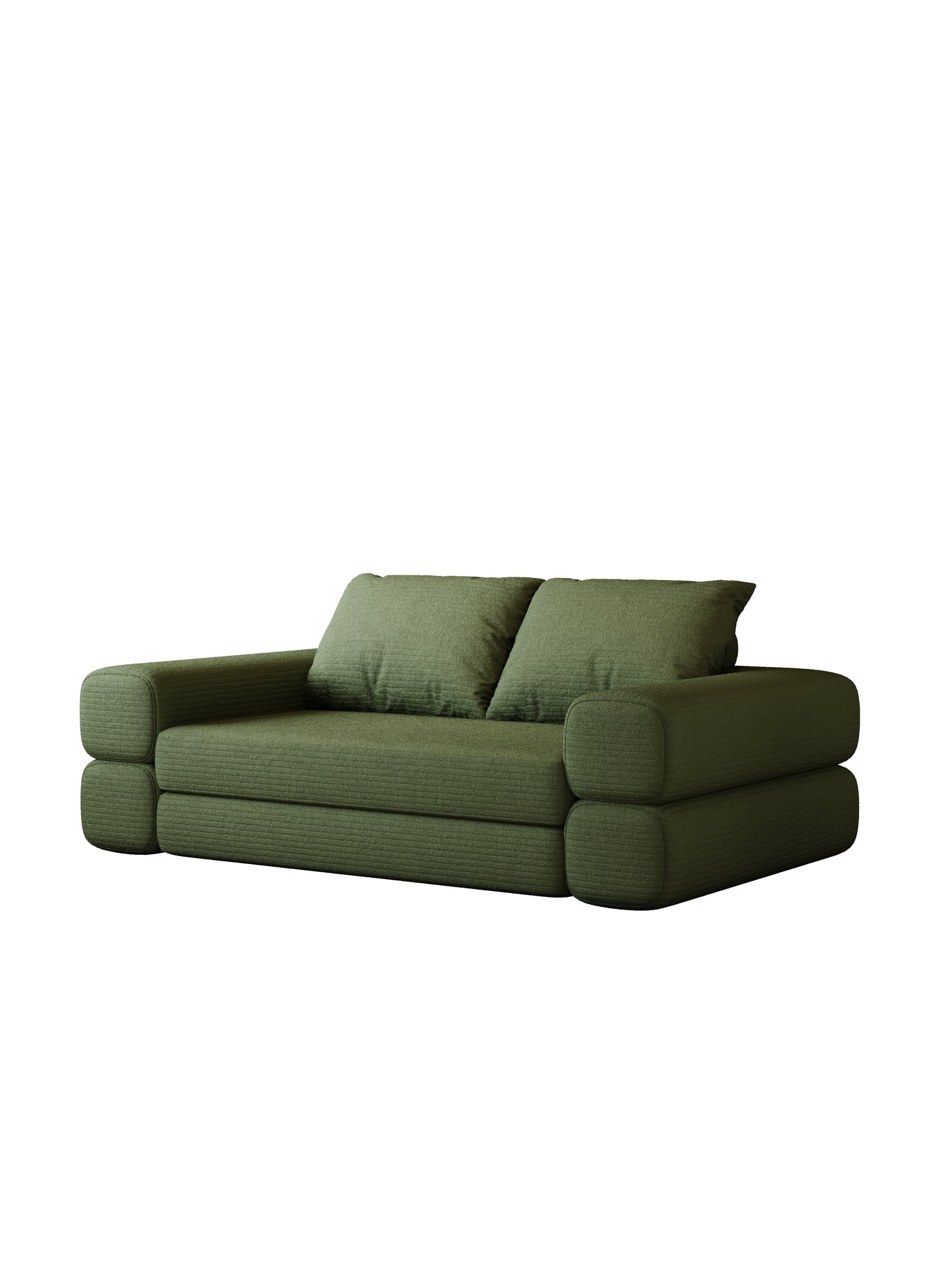 Sofá-Cama Dobrável Comprimido 234,5cm SMART SOFÁ - Sofá Embalado a Vácuo em Espuma de Alta Densidade com Tecido Chenille