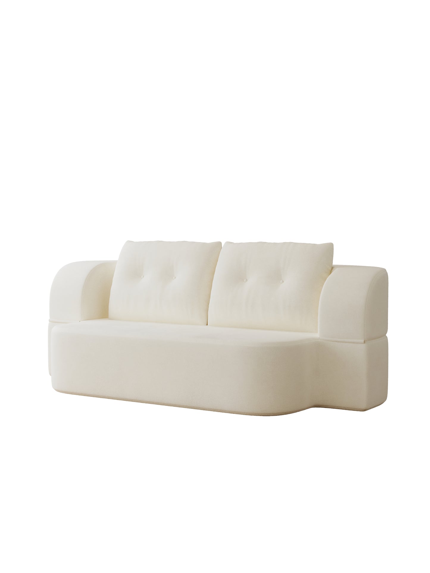 Sofá-Cama Casca de Ovo 200cm SMART SOFÁ - Sofá Embalado a Vácuo em Espuma de Alta Densidade com Tecido Chenille