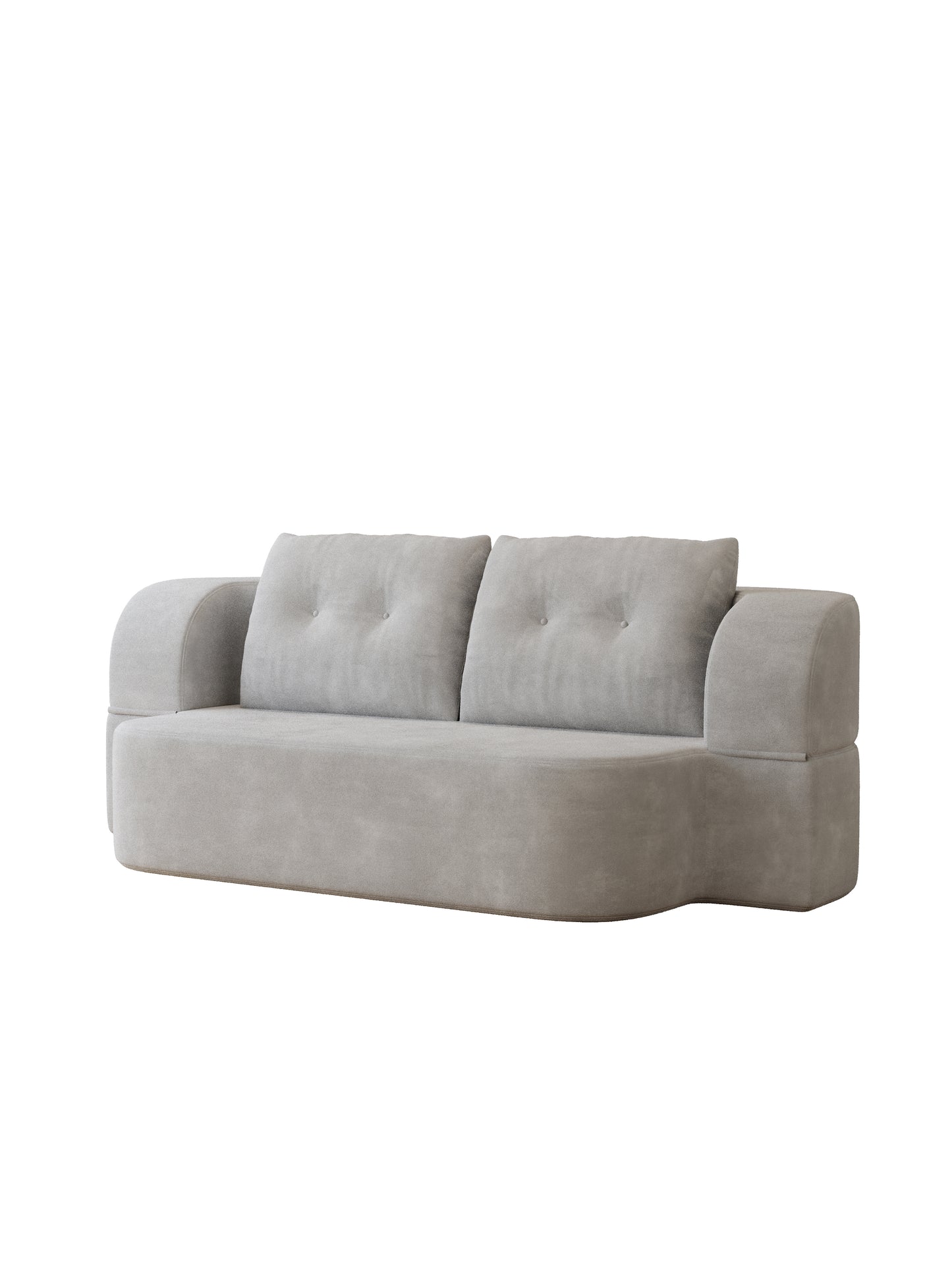 Sofá-Cama Casca de Ovo 200cm SMART SOFÁ - Sofá Embalado a Vácuo em Espuma de Alta Densidade com Tecido Chenille