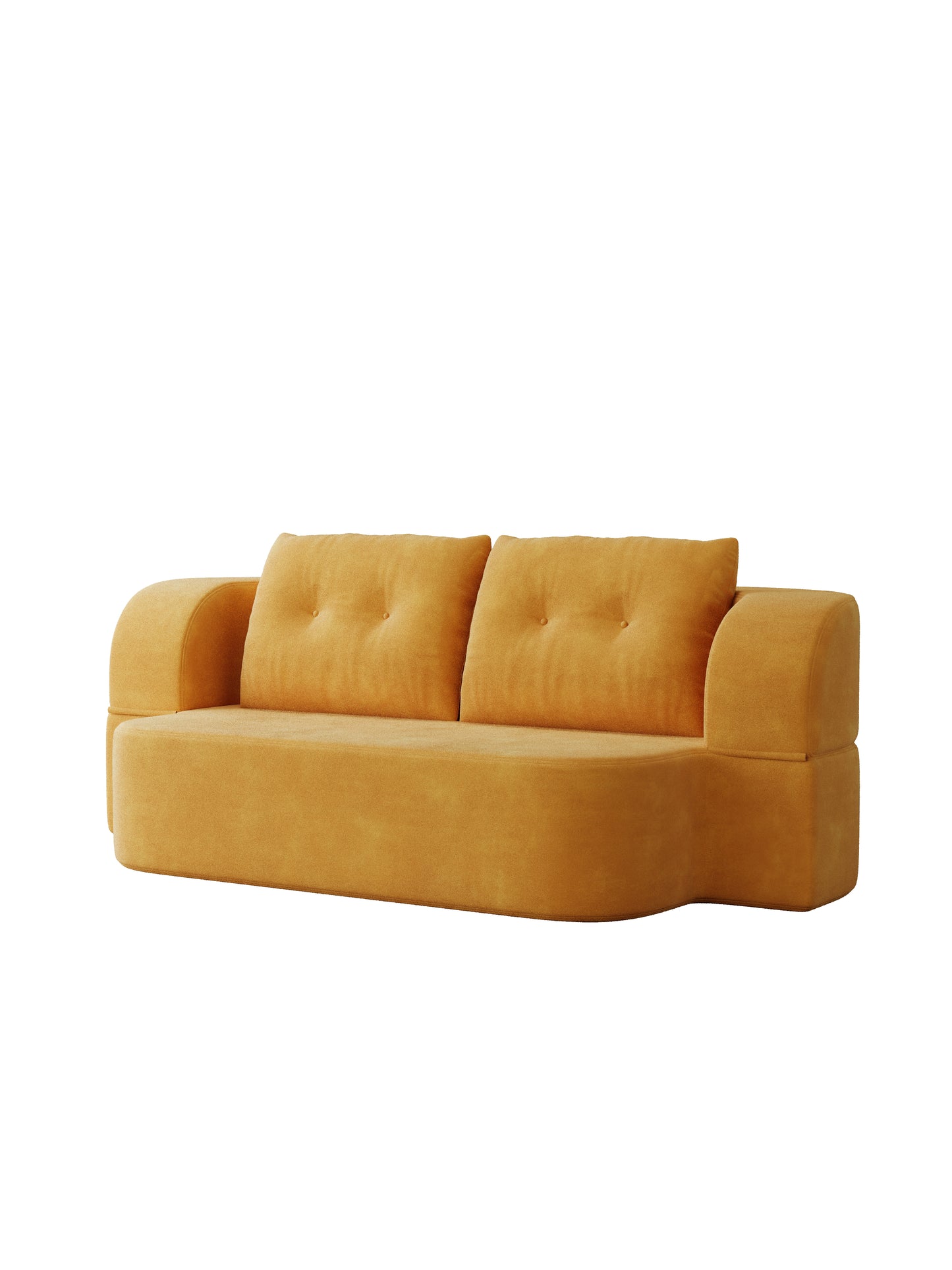 Sofá-Cama Casca de Ovo 200cm SMART SOFÁ - Sofá Embalado a Vácuo em Espuma de Alta Densidade com Tecido Chenille