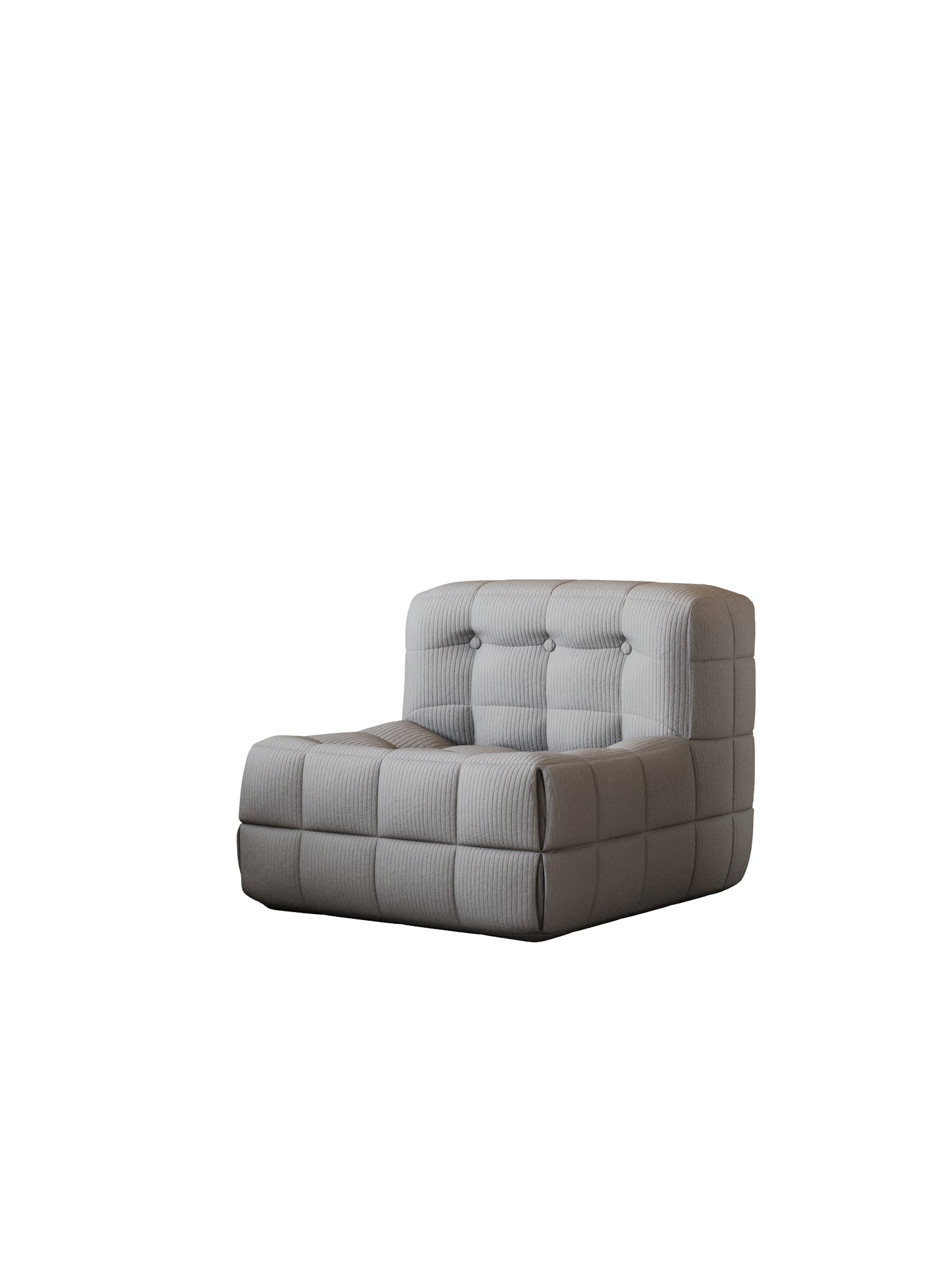 Sofá Waffle Compacto 1 Lugar SMART SOFÁ - Sofá Embalado a Vácuo em Espuma de Alta Densidade com Tecido Veludo 83cm