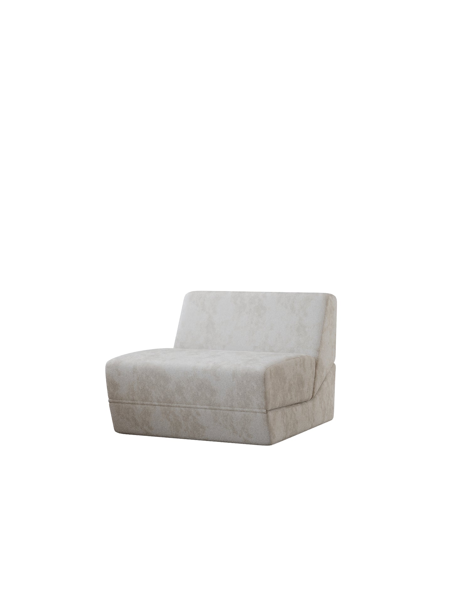 Sofá Cama 1 Lugar SMART SOFÁ - Sofá Embalado a Vácuo em Espuma de Alta Densidade com Tecido Veludo 80cm