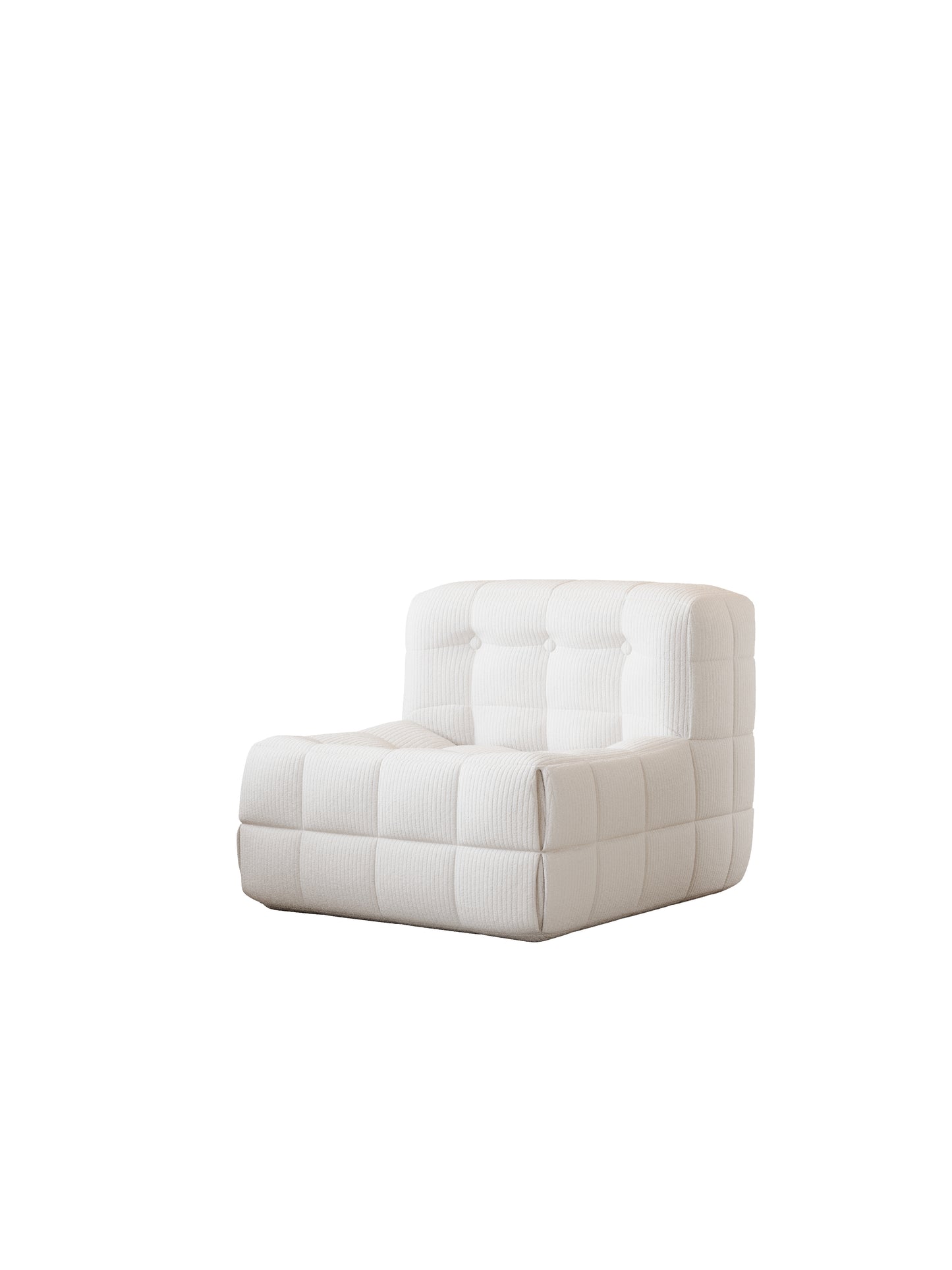 Sofá Waffle Compacto 1 Lugar SMART SOFÁ - Sofá Embalado a Vácuo em Espuma de Alta Densidade com Tecido Veludo 83cm